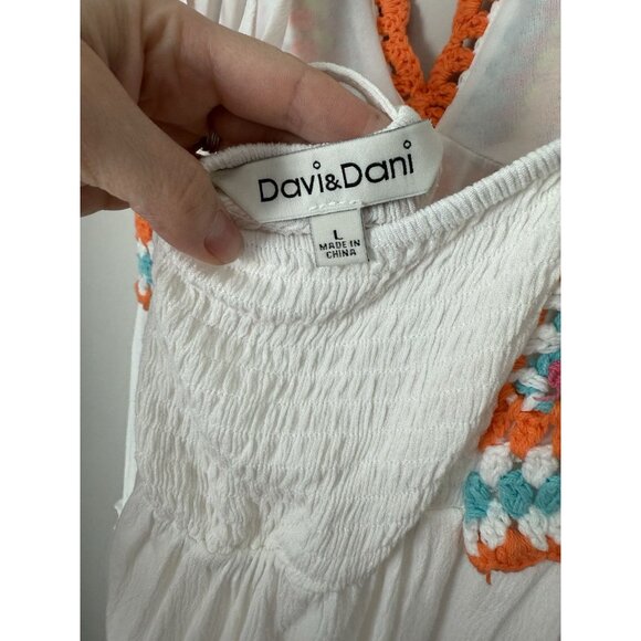 DAVI & DANI Colorful Crochet Top Maxi Dress - Picture 7 of 11
